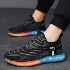 Fashionfunia Men'S Casual Jelly Color Sole Breathable Mesh Sneakers