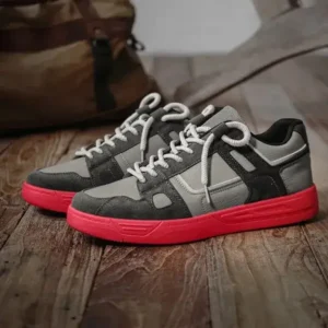 Fashionfunia Men'S Retro Pu Stitching Sneakers