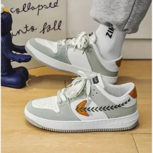 Fashionfunia Men'S Fashion Color-Blocking Breathable Low-Top Sneakers