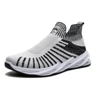 Fashionfunia Men'S Fashion Mesh Breathable Lightweight Stripe Sneakers