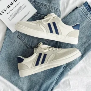 Fashionfunia Men'S Casual Retro Stripe Canvas Sneakers