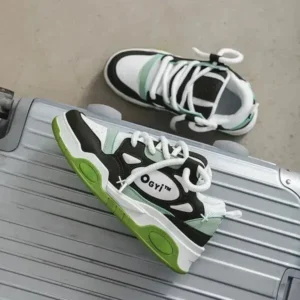 Fashionfunia Men'S Fashion Color Block Low Top Breathable Sneakers