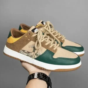 Fashionfunia Fashion Pattern Printing Canvas Stitching Retro Sneakers