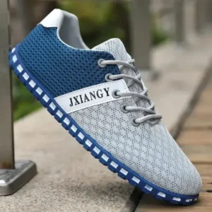 Fashionfunia Men Casual Color Matching Breathable Mesh Flat Shoes