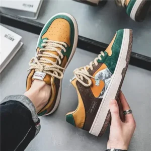 Fashionfunia Men Fashion Breathable Color Matching Casual Sneakers