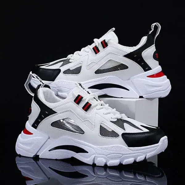 Fashionfunia Men Spring Autumn Fashion Casual Colorblock Mesh Cloth Breathable Lightweight Rubber Platform Shoes Sneakers