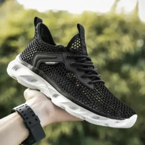 Fashionfunia Men Fashion Breathable Mesh Hollow Lightweight Sports Shoes