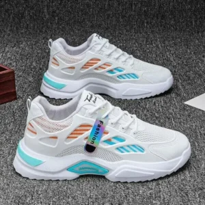 Fashionfunia Men'S Fashion Breathable Mesh Color Block Sneakers