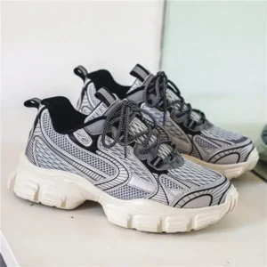 Fashionfunia Men'S Fashion Breathable Mesh Shoes Platform Sneakers