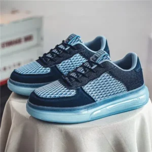 Fashionfunia Men'S Fashion Mesh Breathable Lightweight Platform Sneakers