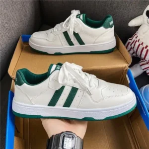 Fashionfunia Men'S Fashion Breathable Pu Low Top Sneakers