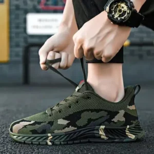 Fashionfunia Men'S Casual Mesh Breathable Camouflage Sneakers