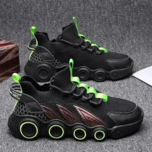 Fashionfunia Men Spring Autumn Fashion Casual Mesh Cloth Breathable Gradient Rubber Platform Shoes High Top Sneakers