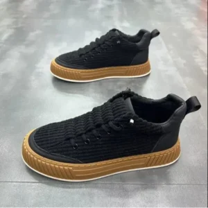 Fashionfunia Men Fashion Suede Thick Sole Non-Slip Breathable Sneakers