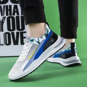 Fashionfunia Men'S Fashion Mesh Breathable Color Matching Lightweight Running Sneakers