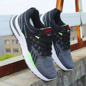 Fashionfunia Men Casual Breathable Color Block Low Top Sneakers