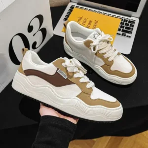 Fashionfunia Men'S Fashion Black White Matching Wave Sneakers