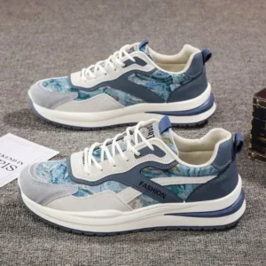 Fashionfunia Men'S Casual Color Matching Breathable Platform Sneakers