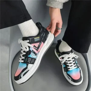 Fashionfunia Men'S Fashion Breathable Color Block Low-Top Sneakers