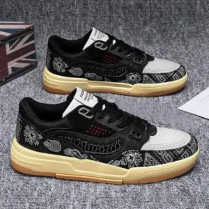 Fashionfunia Men'S Fashion Denim Graffiti Sneakers