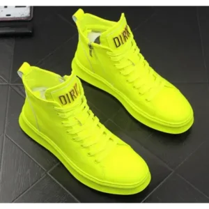 Fashionfunia Men'S Fashion Bright Color High-Top Sneakers