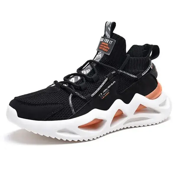 Fashionfunia Men Spring Autumn Fashion Casual Colorblock Mesh Cloth Breathable Rubber Platform Shoes Sneakers