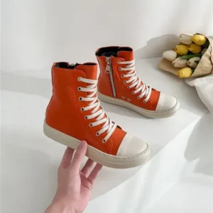 Fashionfunia Orange Up Platform High Top Casual Shoes